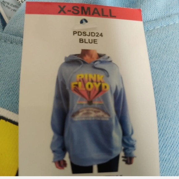 Pink Floyd Under The Dark of the Moon Blue Graphic Fleece Hoodie Sweatshirt XS - Picture 3 of 5